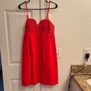 Red Linen Mini Dress